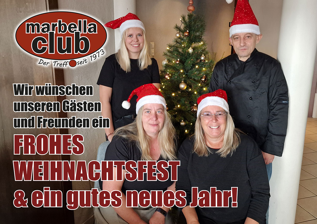 Frohe Weihnachten und ein gutes neues Jahr!
